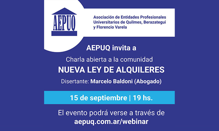 Webinar: Nueva Ley de Alquileres